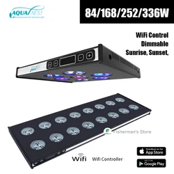 AQUANEST-LED Aquarium Light, WiFi Control, Dimmable, Sunrise, Sunset, Marine Coral Reef, SPS, LPS, 84W, 168W, 252W,336W