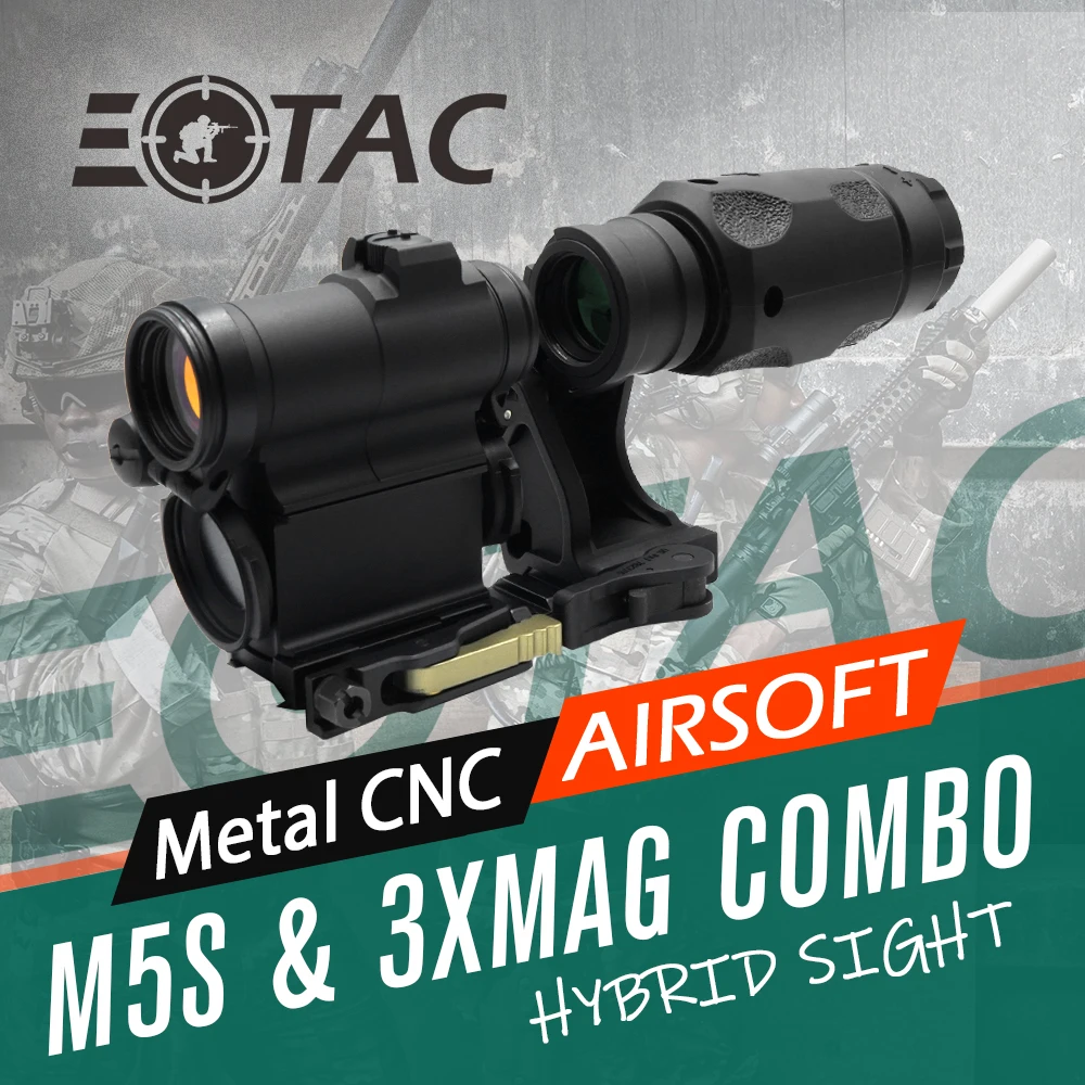 

Tactical M5 Red Dot Sigh With 3XMAG-1Magnifier FTC Mount 2.26" Optical Centerline Height Combo