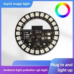 COLOR Modified LED DIY Smart Atmosphere Light Development Board Ring Control Light ESP32+WS2812