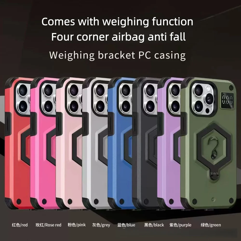 

Four corner anti drop weighing electronic scale phone case for iPhone 1716Pro 15/14Plus13 11 12 Pro magnetic bracket case