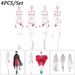 Ilustracja mody Szablon linijki Linijka Rysunek Projekt szycia Proporcja Narzędzia do projektowania kostiumów Projektant Akcesoria do rysowania