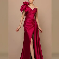 Customized es Pleat Flower Clubbing Straight One-shoulder  Bespoke Occasion Gown Hi-Lo Dresses