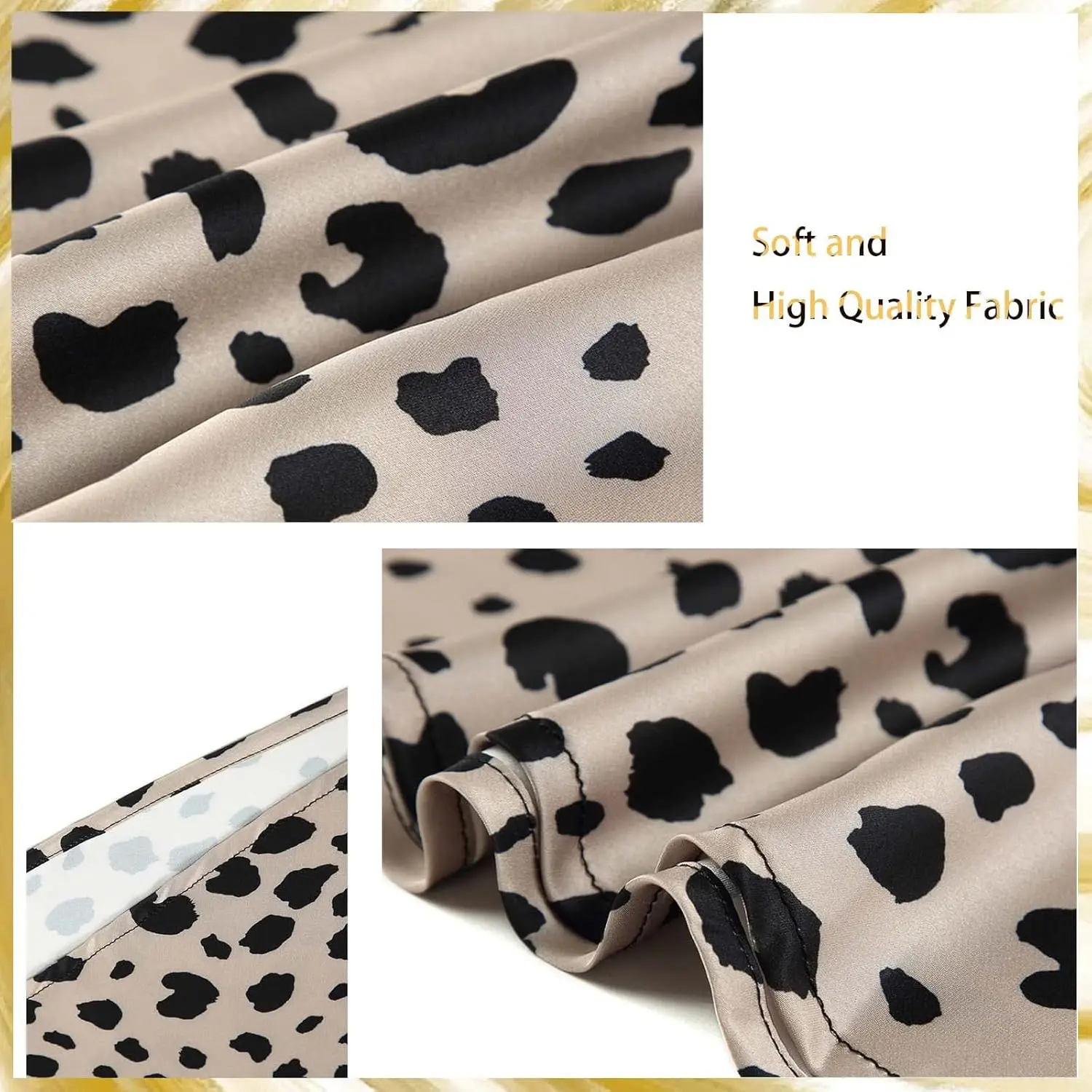 Luxy Trio المرأة ليوبارد طباعة تنورة العصرية الصيف ميدي طويل طول الحرير الساتان عالية الخصر التنانير المرنة