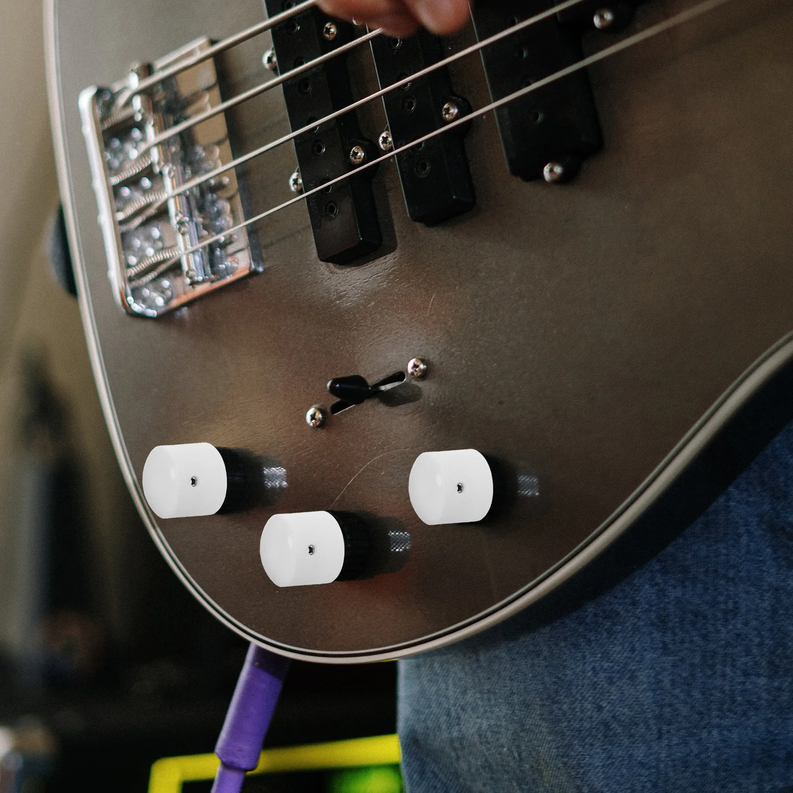 

Plastic Volume Knobs Lightweight Durable Material Easy Install Guitar Bass Accessories Electric Instruments Parts