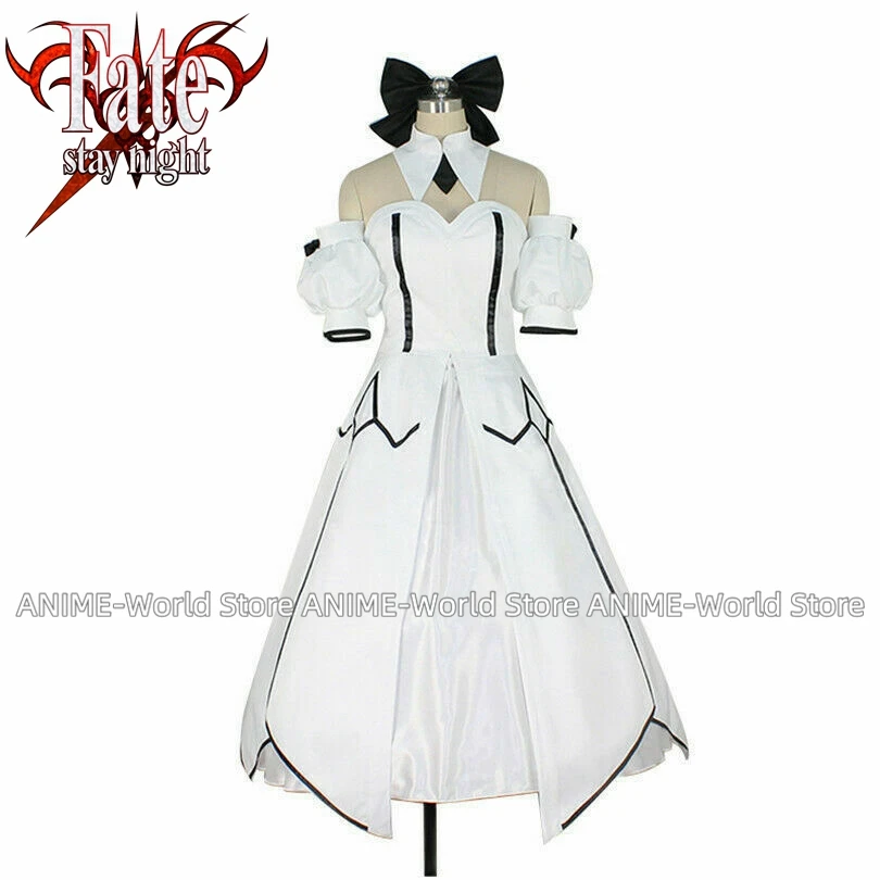 Fate grand order Saber Lily Altria Pendragon cosplay costume female white dress Carnival Halloween dresses Anime clothes outfit