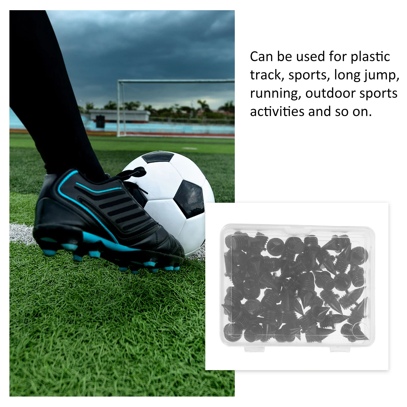 1 Satz Kohlenstoffstahl-Spikes, leicht, stark, Ersatz zum Einschrauben, Laufspikes für Schienenschuhe, Outdoor-Sport, Weitsprung