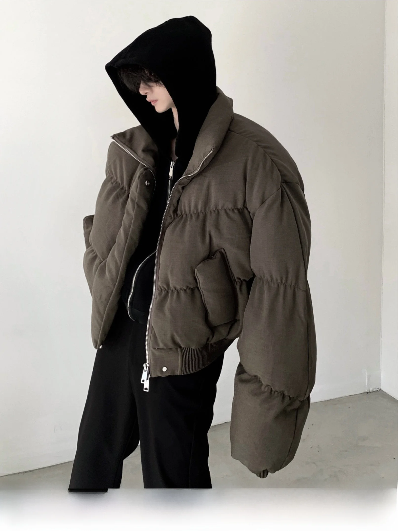 Thickened Cotton Jacket Men's Short Flight Jacket American Vibe Winter High-End Feeling Cotton Coat Youth Casual Warmth