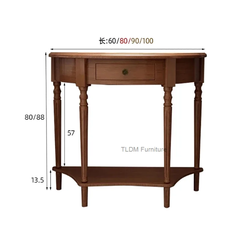 Rustic Classic Console Table With Drawers Mid Century Retro Small Console Table French Elegant Furniture Living Room Furniture