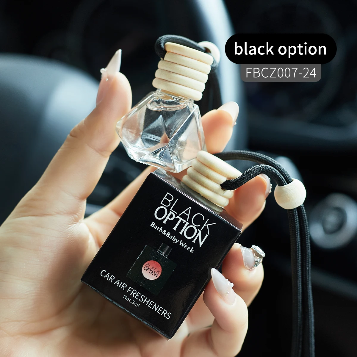 1pc 8ml auto-ophanging luchtverfrisser, schattige auto-luchtverspreider, huisgeur, auto-luchtverfrisser geschikt voor kasten, binnen en