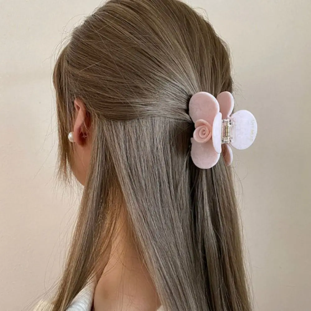 

Модная заколка для волос во французском стиле с цветком, красочная заколка для волос среднего размера с уксусной кислотой, заколка для волос, головной убор, заколка в виде акулы, дорожная заколка