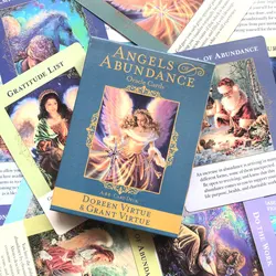 Hot sales Angels of Abundance Oracle Tarot Card Fate Divination Prophecy Card Family Party Game Tarot Toy 44 Card Deck PDF Guide