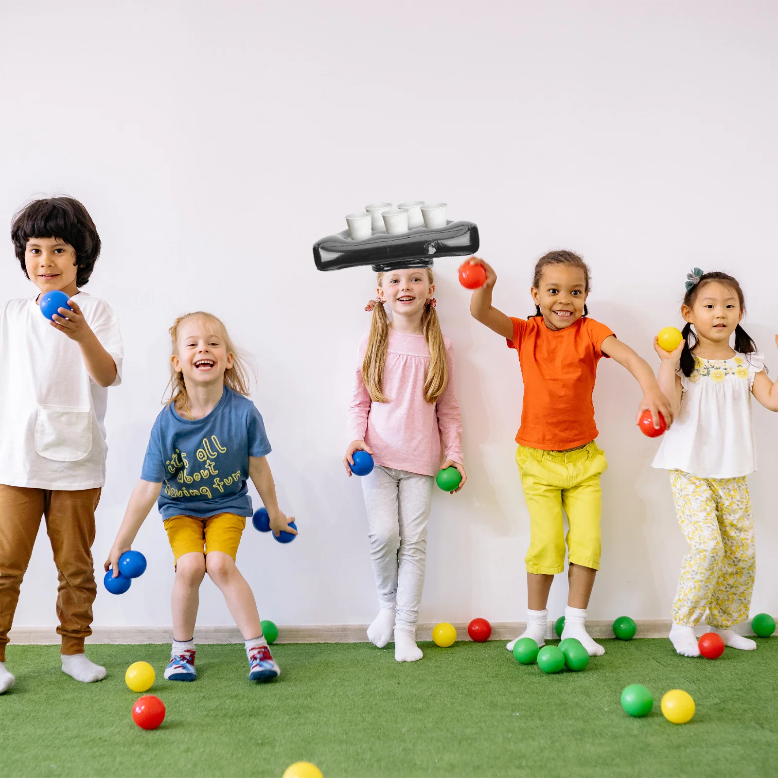 ถาดลอยน้ำรูปสามเหลี่ยมแบบเป่าลม 6 ช่อง สำหรับใส่เครื่องดื่ม เบียร์ ใช้ในงานปาร์ตี้