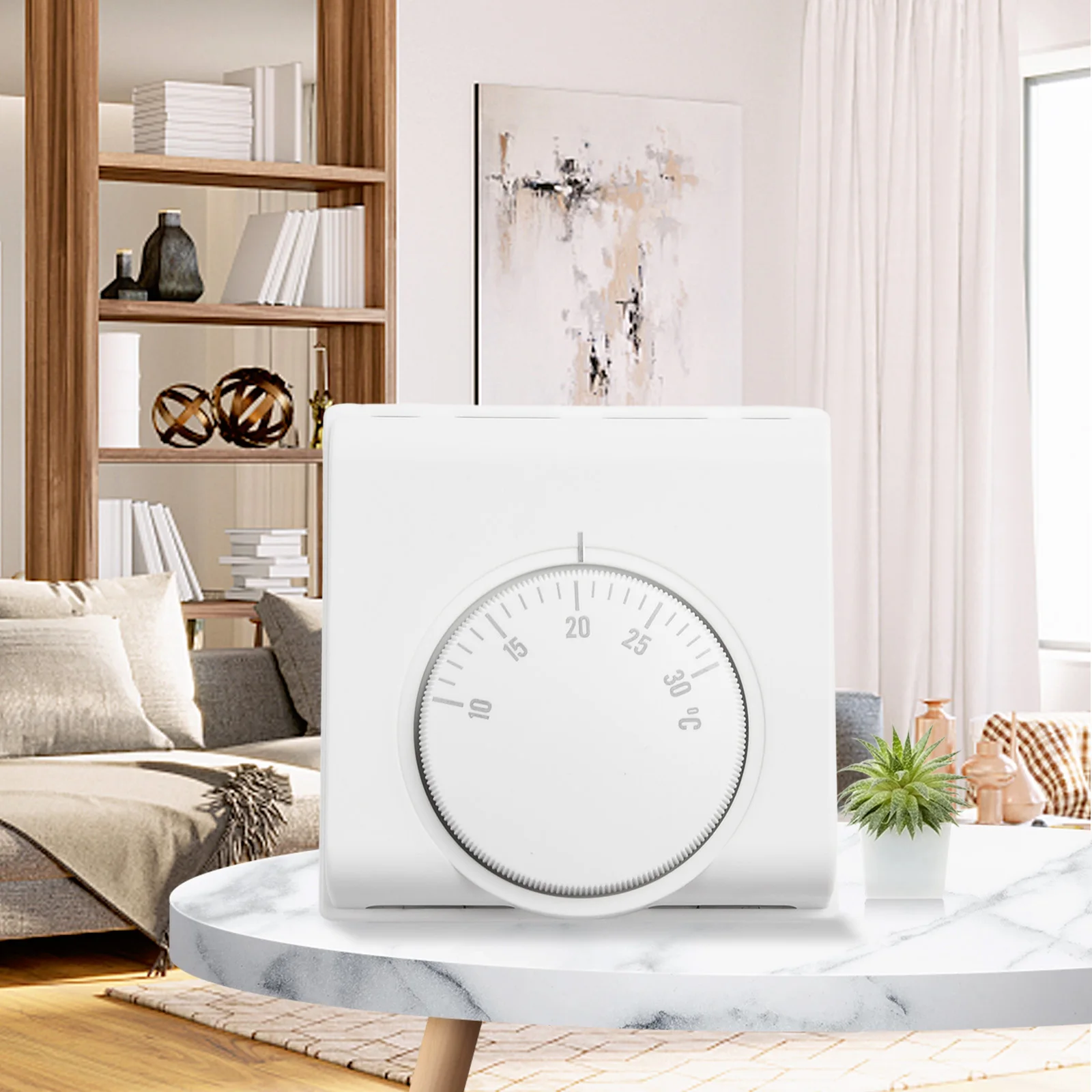 Mechanical Thermostat for Central Heating with Flame Retardant Components and Seamless Integration into Various Heating Setups