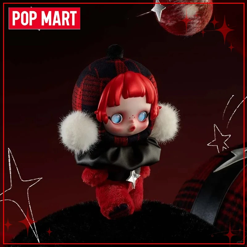 POPMART SKULLPANDA Winter Symphony Series Blind Box Vinile Faccia Peluche Bambola Ciondolo Portachiavi Collezioni Regali di Natale