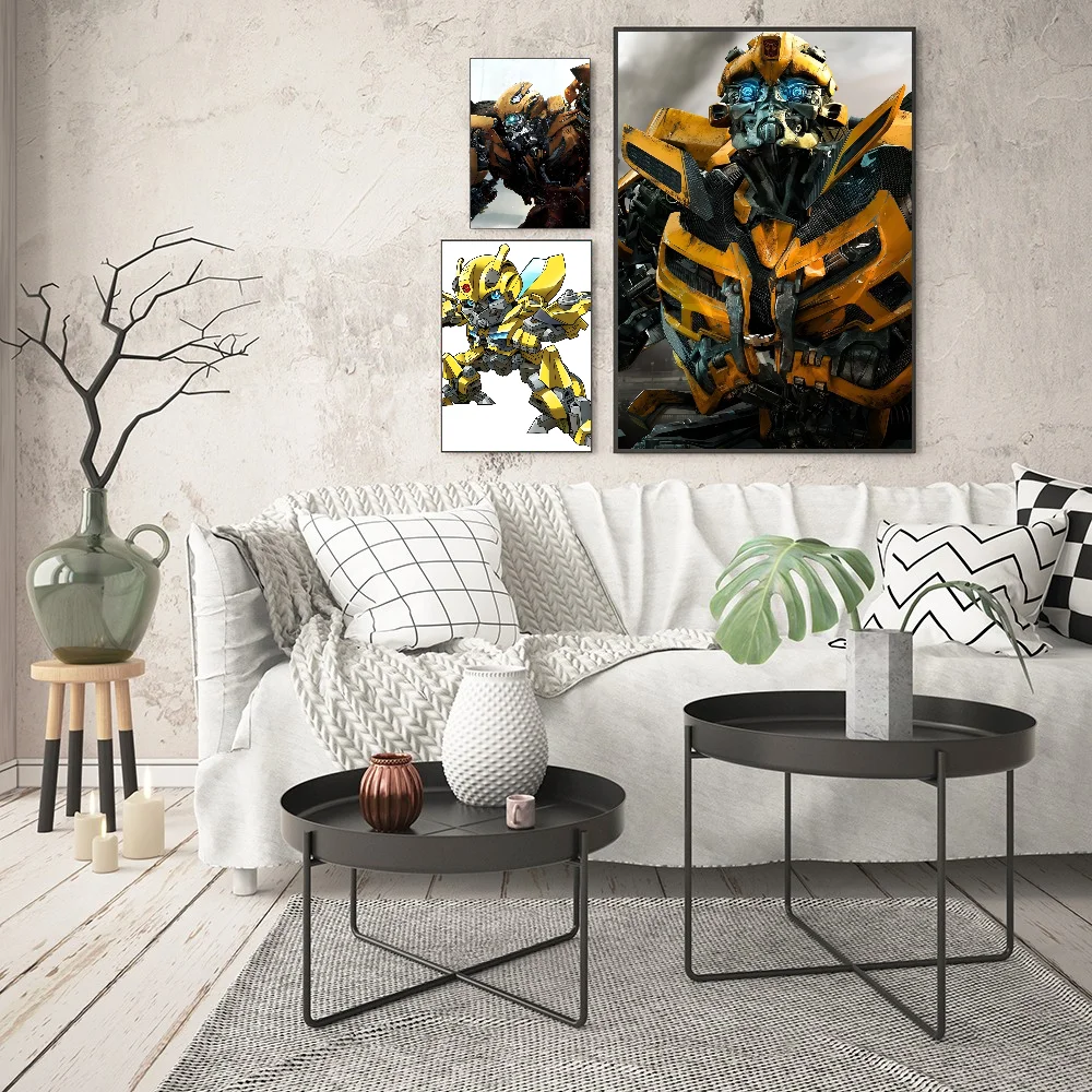 1pc Transformers Bumblebee Poster HD Posters Home Room Bar Cafe Decor Art Wall Painting Picture