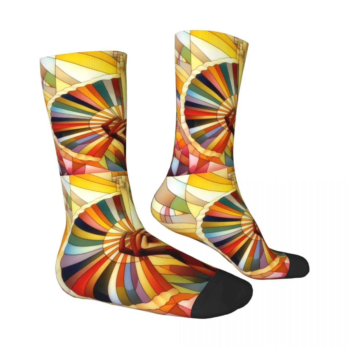 African Women Sock Printed Man Polyester