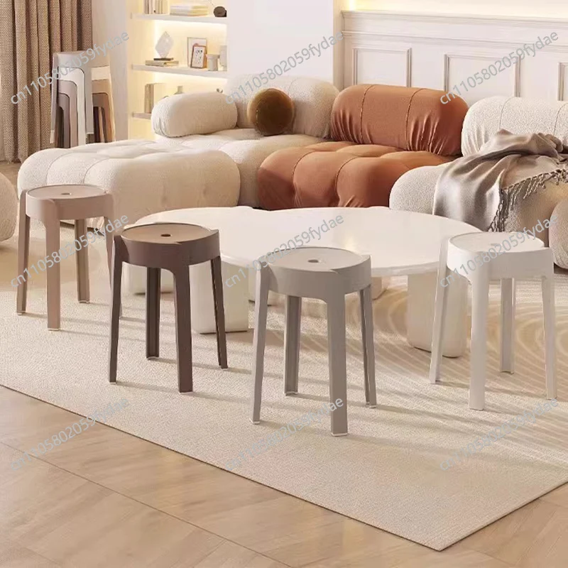 Plastic Stackable Bathroom Chair Shower Portable Designer Space Saving Stool Outdoor Bedroom  Home Furniture