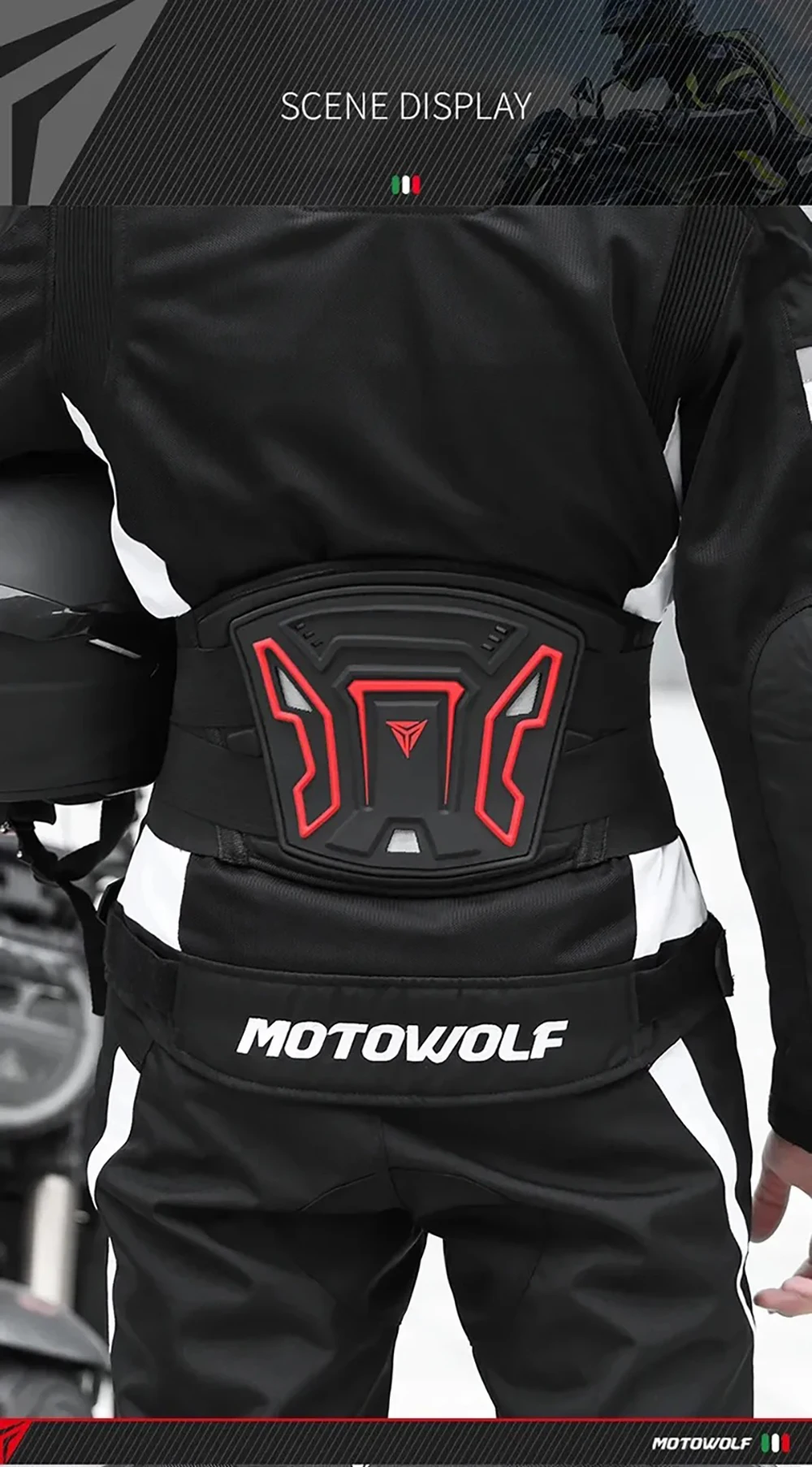 Einstellbare Motorrad Taille Schutz Atmungsaktive Moto Motorrad Professionelle Motocross Schutz Radfahren Schutz Schutz Gürtel – Detail 10