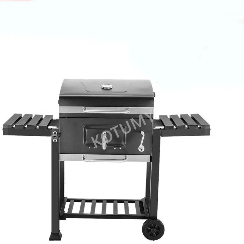 Quality Portable Simple Installation Oil Barrel Stove Bbq Courtyard Large Square Barbecue Stove Heating Stove Barbecue Grill