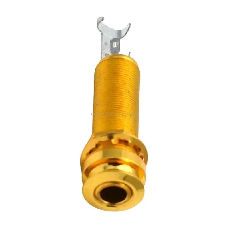 Heavy Type Stereo Guitar Endpin Connector 4 Wiring Posts 6.35mm Plug for Seamless Amplifier Integration