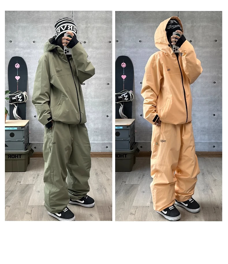 John Snow New Warm Snow Wear For Men And Women Waterproof Breathable Snowboard Jacket And Pants Outdoor Professional Ski Suit