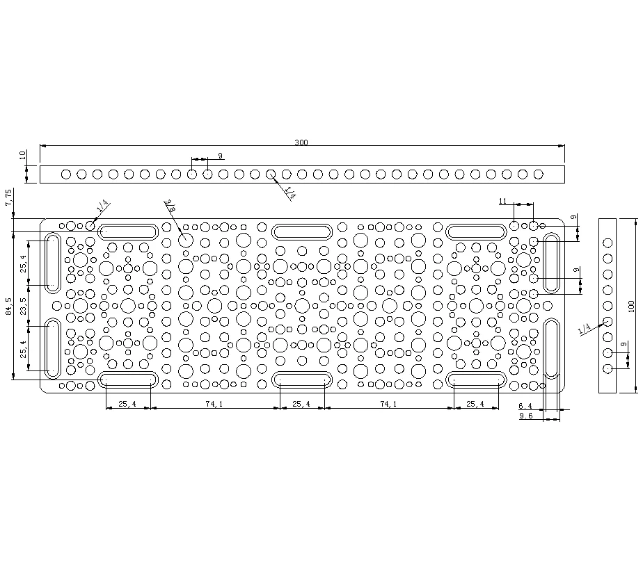 KUANJIE CB3010 Kamerakäfig für Käsebretter zur Montage auf Führungsschienenblock, 1/4" 3/8" poröse Verbindung, Schnellmontageplatte – Detail 5