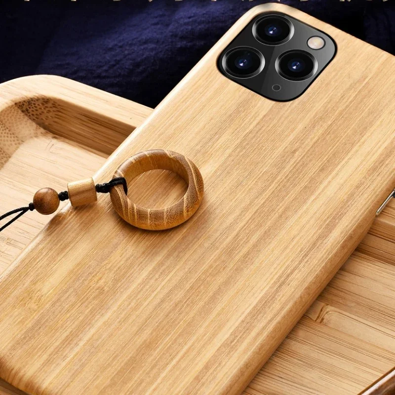 

Ultra-thin Phone Sleeve for Apple, Personalized Wood Grain Cover, Drop-proof Shell, Matte Storage Box, Sleek Protector, Stylish