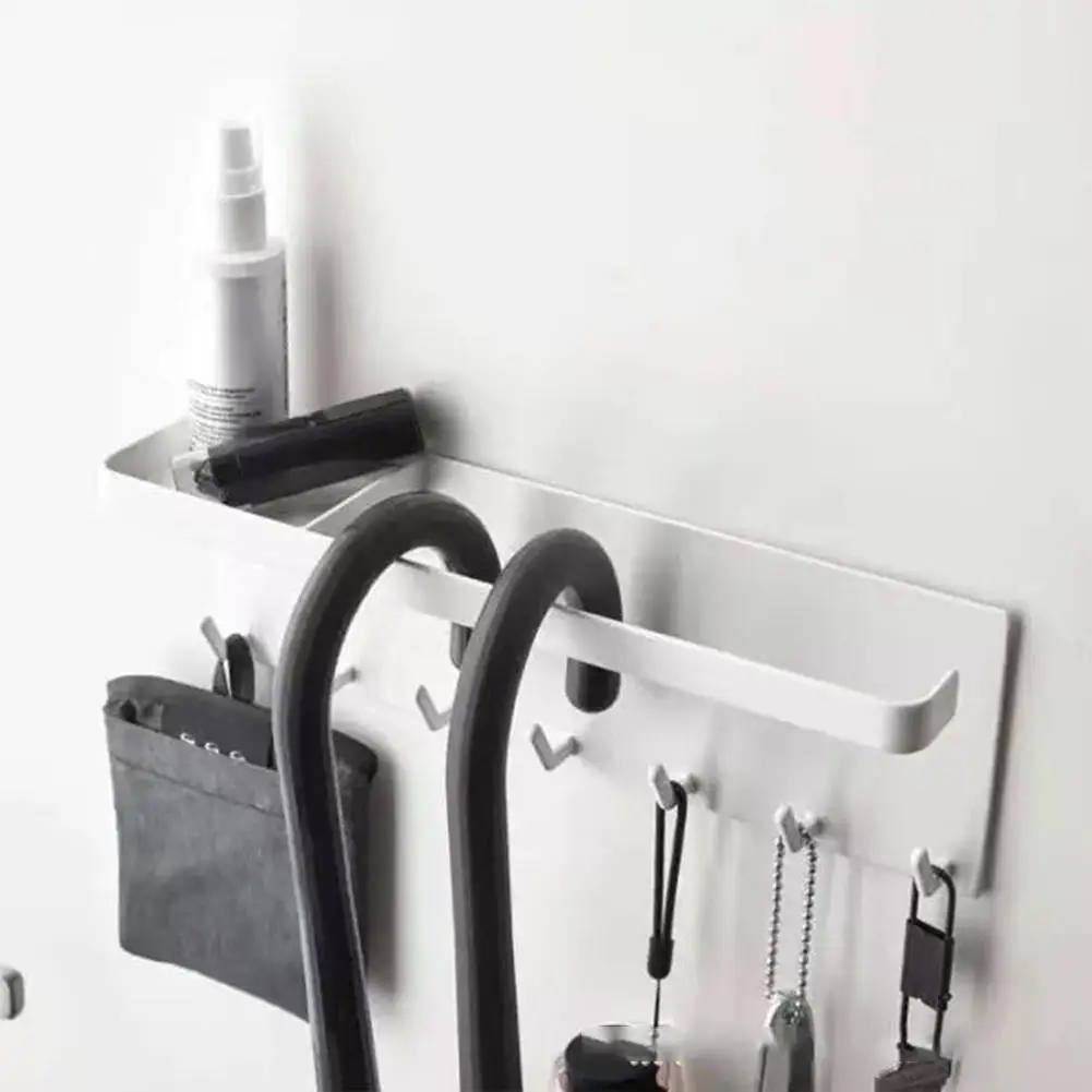 Porte-clé magnétique mural de haute qualité, étagère de rangement avec plateau à 6 crochets pour décor de couloir et de cuisine Engryway