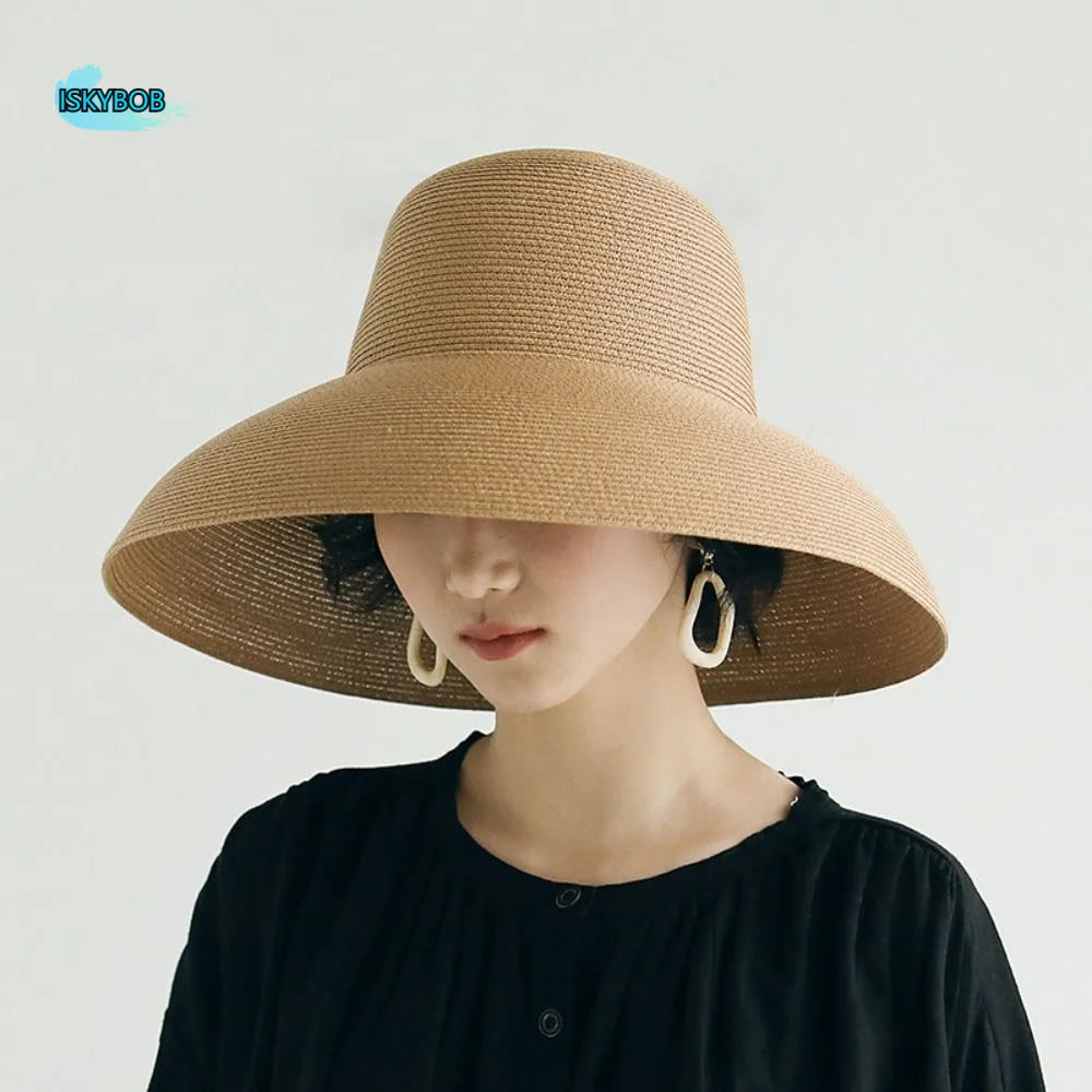 

Comfortable To Wear Boho Straw Hat Wide Brim Visor Weave Hat Lightweight Breathable Beach Hat Outdoor