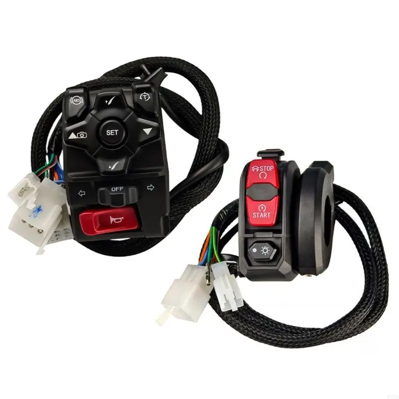 

Motorcycle Handlebar Control Ergonomic Design High Compatibility For Motorcycle And E Bike Electrical System 72XB