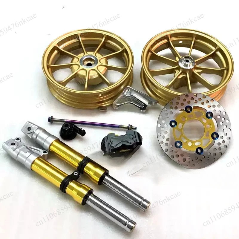 AF18/28/34/35/36 Scooter Parts Wheel Rim Brake Disc Front Shock Absorber Center Shaft Brake Pump Assembly