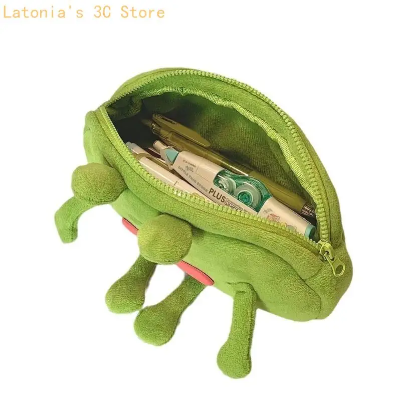 Plush Desktop Pen Organizers Pen Pouches School Office Stationeries Supply Bag X3UB