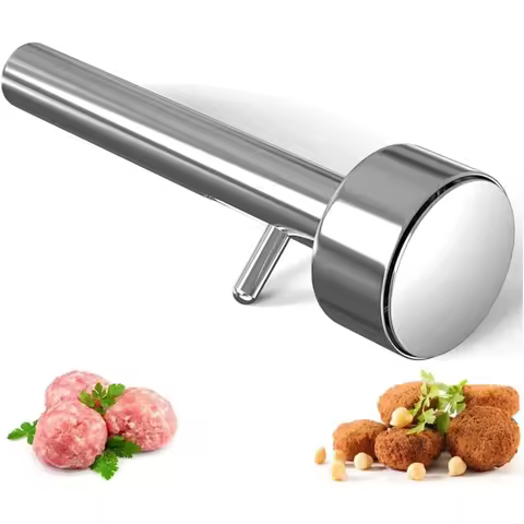 Stainless Steel Falafel Scoop Maker Meatball Press Tool Nonstick Easy to Clean Kitchen Gadget for Cookie Dough Veggie Balls