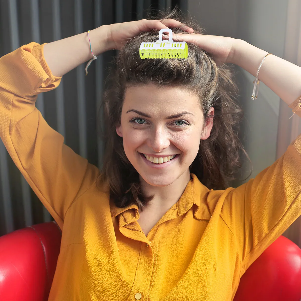 

Набор из 6 прозрачных пластиковых бигуди-роликов малого размера для создания локонов, ретро-волн и воздушных челей