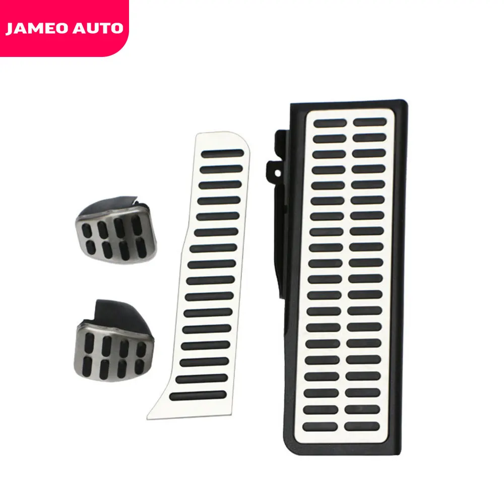 Jameo Auto Stainless Steel Car Pedal Pads Foot Rest for Skoda Octavia A5 for Volkswagen VW Golf 6 MK6 Jetta MK5 Scirocco Parts