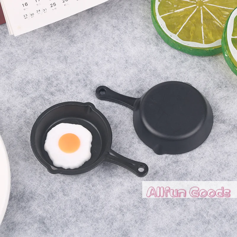[TG835]1:12 Dollhouse Miniature Frying Egg Pans for Dolls House Cooking Ware Play Kitchen Toy Accessories