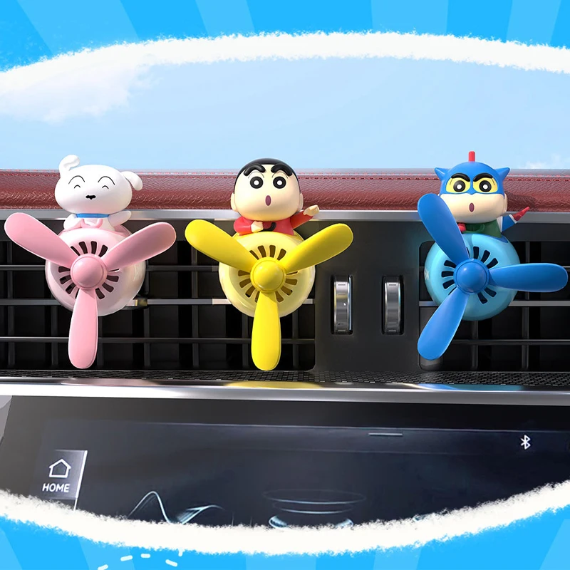

Crayon Shin-chan Perfume Ornament Pilot Airplane Fan Car Air Freshener Decoration Accessories Aroma Vent Clip Fragrance Diffuser