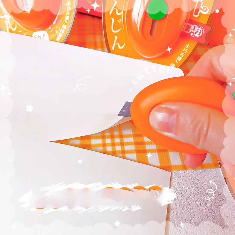 لطيف الجزرة الفن سكين سكين ورقة صغيرة طالب تفكيك التسليم السريع الفن سكين لمذكرات مكتب الحرف اليدوية #6