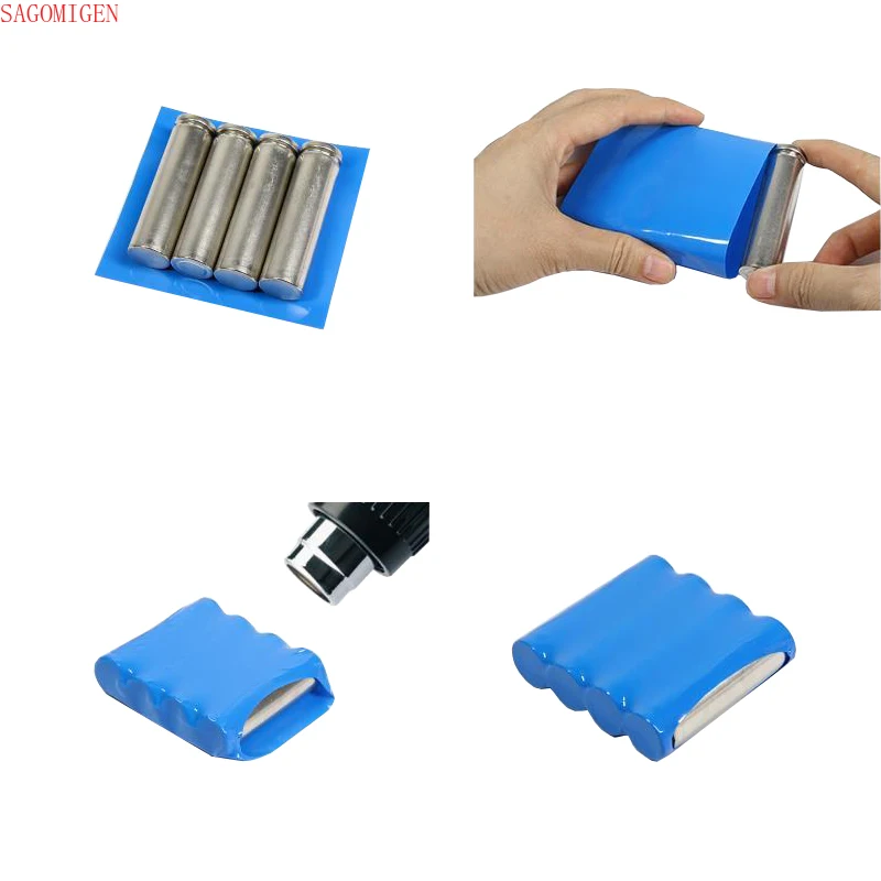 1kg Blue PVC Heat Shrink Tube 18650 Lithium Battery Shrink Film Blue Insulating Heat Shrink Tube 21700/32650 Battery Shrink Film