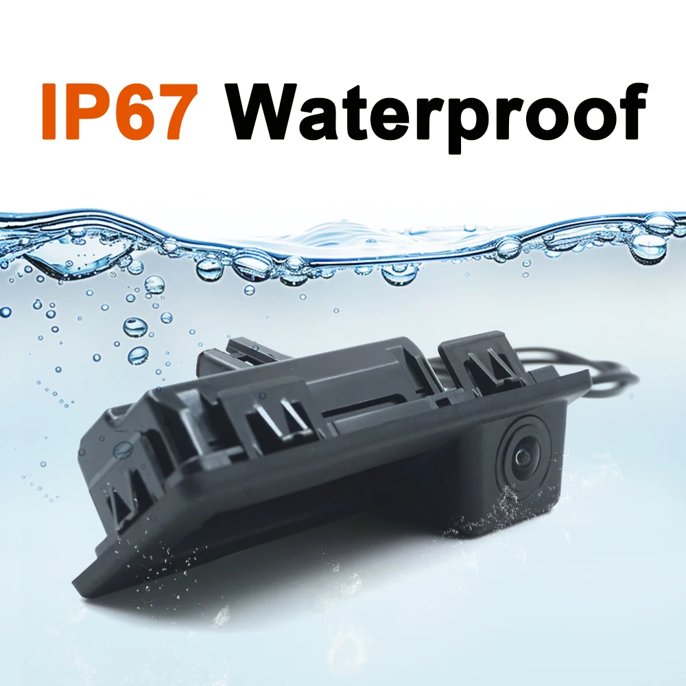 Carsanbo CCD AHD 170° Car Trunk Handle Reverse Camera for Audi A4L 2017 Volkswagen Touran 2016 Vehicle Rear View Cam Waterproof