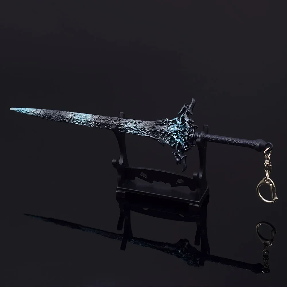 22 centimetri Ultimate Warrior Fantasy Gioco Arma Gioco di Metallo Periferico Katana Samurai Spada Arma Modello Portachiavi Regali Giocattoli per I Ragazzi