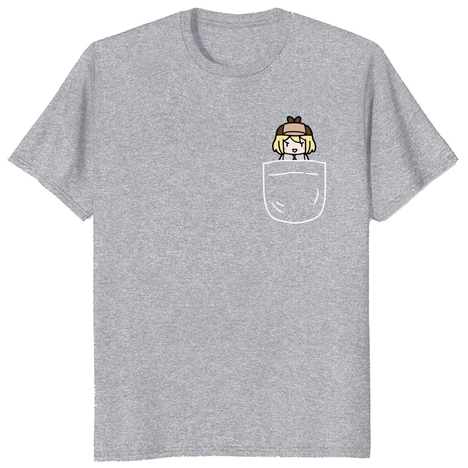 Amelia Watson Fans Art Design T Shirt 100% Cotton Summer Smol Ame Pocket Mad Classic T-Shirt  Basic Premium Tee Tops EU Size