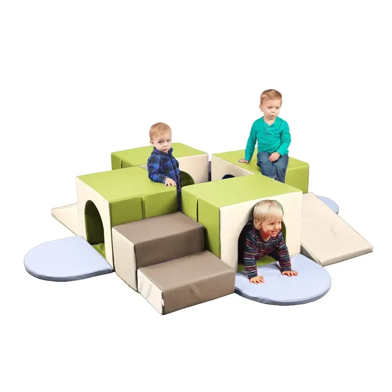 Indoor Playground Climbing Equipment Soft Play Set for Toddlers Colorful Game Gear Kids Activity Zone Safe Foam Structure