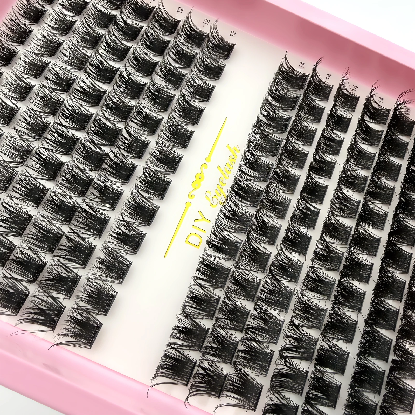 168 Stück Wimpernbüschel D-Curl Wispy Fluffy Einzelwimpernverlängerungen für einen natürlichen Look – DIY Wimpernverlängerung für tägliches Party-Make-up – Detail 5