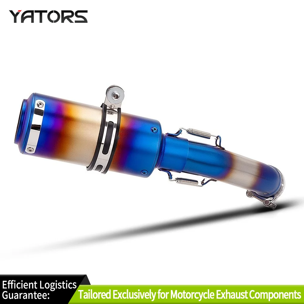 

For KTM Duke 250 390ADV Adventure 2020-2024 Duke 390 Motorcycle Exhaust System Muffler Blue 51MM Middie Link Pipe Escape Slip-On