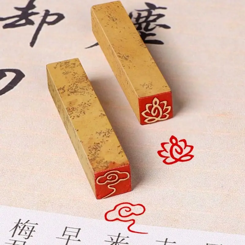 

Traditional Chinese Style Stone Finished Stamps Special Chinese Calligraphy Painting Engraving Stamps Finished Seal Art Supplies