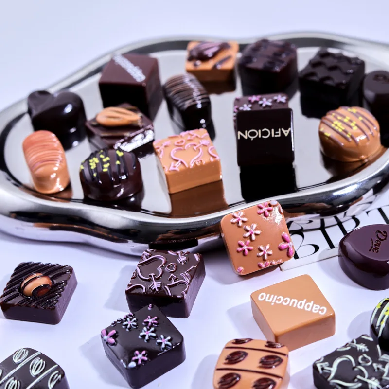 

5pcs Simulation Fake Chocolate Food Kawaii Miniature Resin Cabochon Flatback Art Supply Decoration Charm Craft Accessories