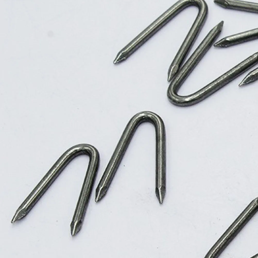 140 قطعة سياج على شكل حرف U ستابلز حديدية شديدة التحمل حديقة U نوع لسياج الأسلاك سرير الزهور U سياج تأمين ستابلز #1