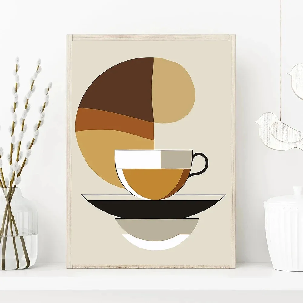 Frameless Retro Coffee Time Coffee Maker Poster Printing Canvas Painting Art Picture Kitchen Cafe Modern Wall Home Decoration
