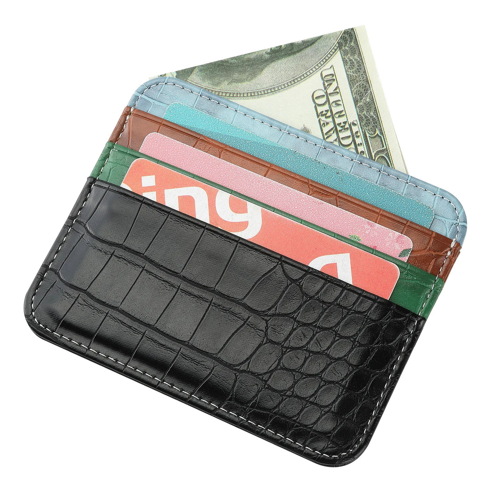 

New Slim Pu Leather Men's Coin Money Card Wallet Male Thin Mini ID Business Credit Card Holder Small Cardholder Purse for Women